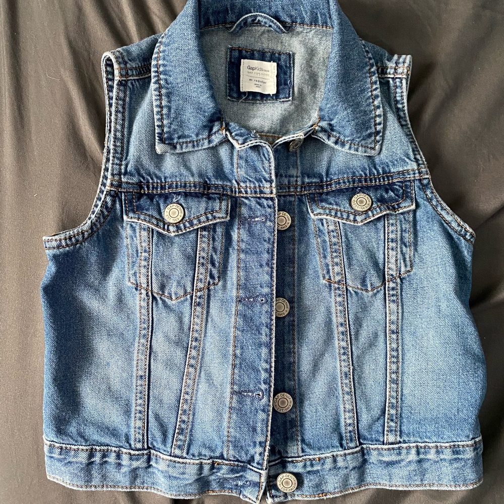 GAP Girl’s Blue Denim Vest, Sz. M